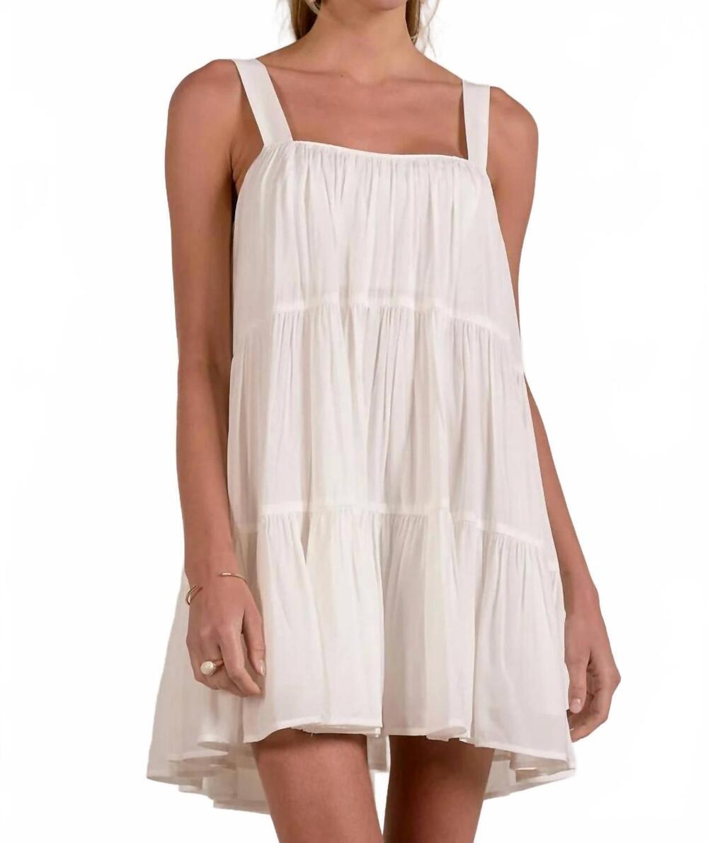 NEW ELAN scottie mini dress in white